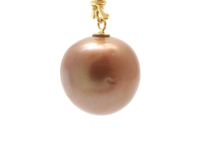 JEWELRY　貴金属・宝石　ネックレス　イエローゴールド　K18　パール　真珠　ダイヤモンド　6.1g（2147100577594）【200】