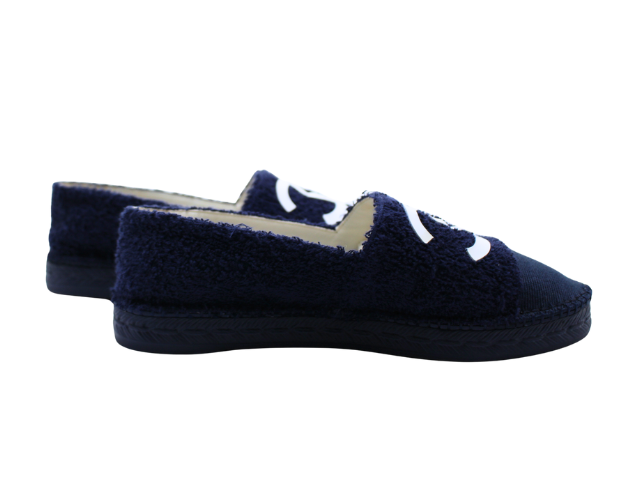 シャネルエスパドリーユ エスパドリーユ - ラムスキン、ベージュ & ブラック — ファッション