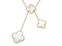 Van Cleef & Arpels　ヴァンクリーフ&アーペル　マジックアルハンブラNC　ネックレス　YG　イエローゴールド　ホワイトマザーオブパール　26.5g　VCARD79100　【200】