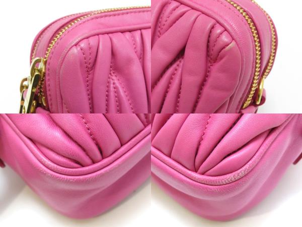 miu miu ミュウミュウ マテラッセ ショルダーポーチ ピンク