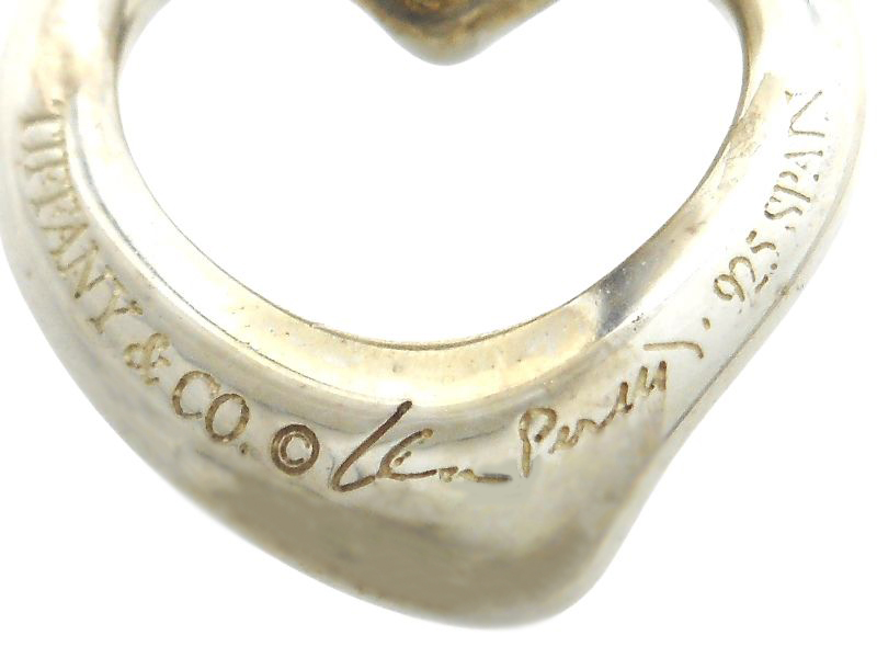 TIFFANY&CO ティファニー オープンハート ピアス SV シルバー 1.7g の