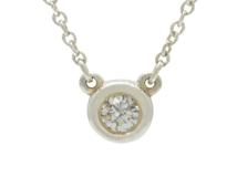TIFFANY&CO　ティファニー　バイザヤード　ネックレス　SV　シルバー　D　ダイヤモンド　0.10ct　1.7ｇ 【200】