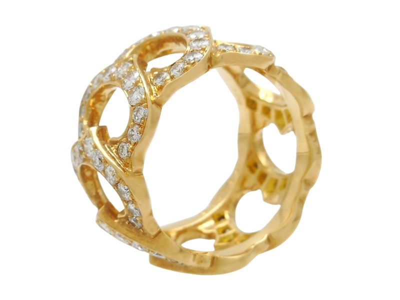 Cartier カルティエ Ｃドゥ カルティエ リング オールダイヤモンド N4118253 53号 K18イエローゴールド ダイヤモンド 2000年正規品【472】SJ