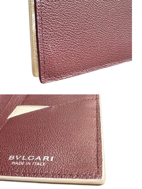 BVLGARI ブルガリ ブルガリブルガリ・マン ZIP長財布 ベージュ カーフ  