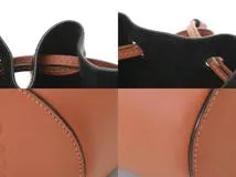 LOEWE　ロエベ　バルーンバッグスモール　ブラック/ブラウン　レザー【430】2148103807305