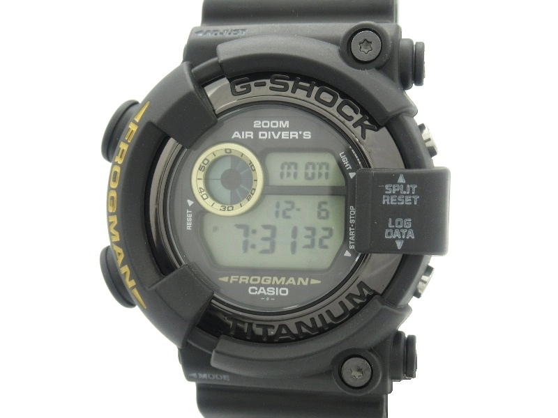 CASIO カシオ 時計 G-SHOCK・FROGMAN DW-8200BM-1T 電池 チタン 樹脂