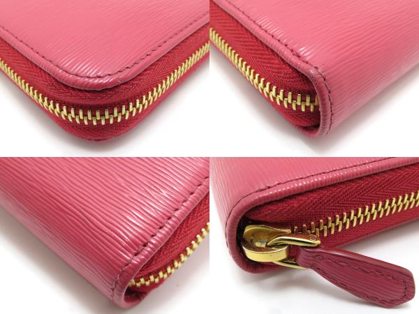 PRADA プラダ ラウンド長財布 サフィアーノ ピンク【472】 の