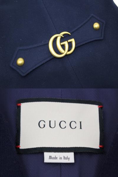 GUCCI グッチ 衣類 GGマーモントコート レディース36 ネイビー ウール 494500 2120500191652 【200】  の購入なら「質」の大黒屋（公式）