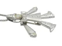 JEWELRY　貴金属・宝石　ネックレス　K18　ホワイトゴールド　ダイヤモンド　0.33ct　9.9g