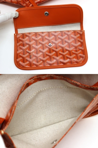GOYARD ゴヤール サンルイPM トートバッグ オレンジ PVC レザー