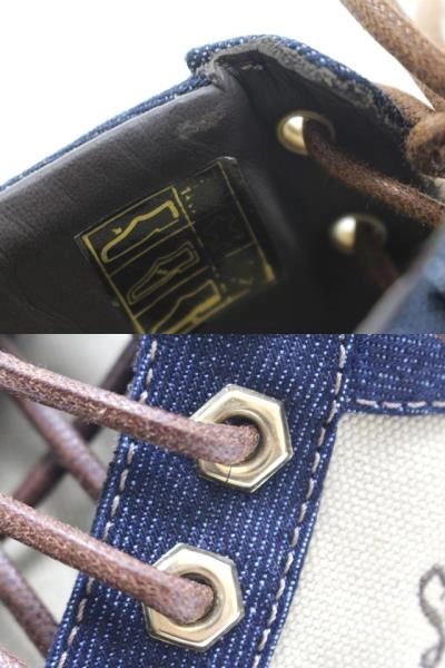 LOUIS VUITTON ルイ・ヴィトン 靴 オーベルカンフライン ブーツ メンズ7ハーフ(約26cm) ネイビー デニム/レザー (2120500251578) 【200】