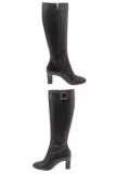 Salvatore Ferragamo フェラガモ 靴 ガンチーニロングブーツ レディース５ハーフ(約22.0～22.5cm) ブラック GP カーフ (2143700184255) 【200】