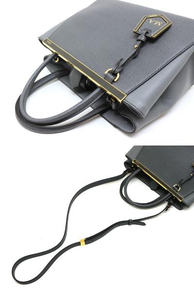 FENDI レザーハンドバッグ　オールド FENDI フェンディ ハンドバッグ プチトゥージュール グレー