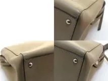 FENDI　フェンディ　ドットコム　２wayバッグ　カーキ　レザー　8BN293　2148103922114　【200】【中古】【大黒屋】