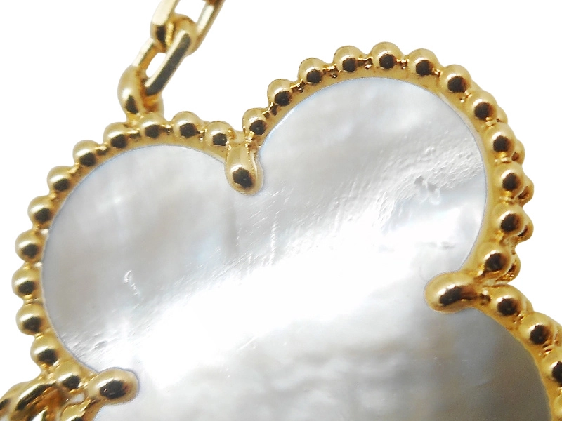 Van Cleef & Arpels　ヴァンクリーフ&アーペル　マジックアルハンブラNC　ネックレス　YG　イエローゴールド　ホワイトマザーオブパール　26.5g　VCARD79100　【200】