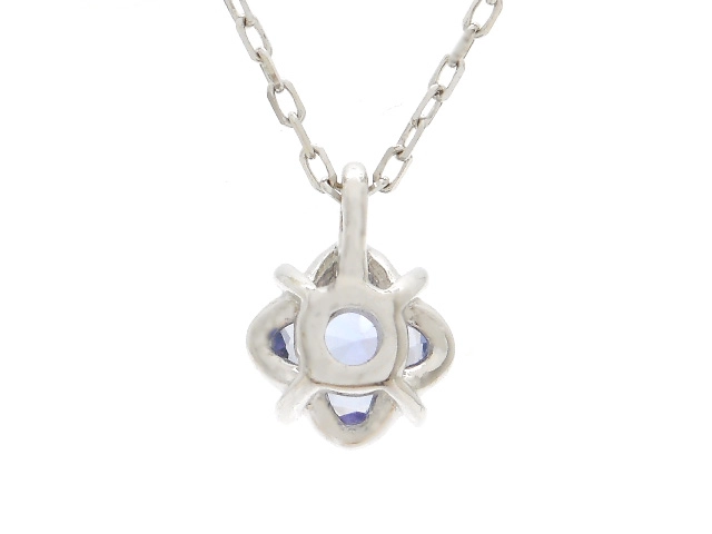 ４℃　ヨンドシー　ネックレス　ホワイトゴールド　K10WG　タンザナイト　0.7g（2121000023436）【200】