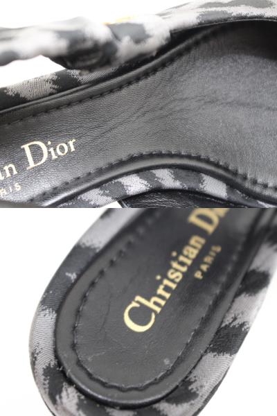 Dior　ディオール　パンプス　レディース38　グレー　レオパード　【200】
