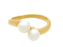 JEWELRY　貴金属・宝石　パール　真珠　リング　指輪　K18　ゴールド　9号 【200】