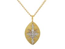 agete　アガット　ネックレス　K18　ゴールド　PT900　プラチナ　D　ダイヤモンド　0.03ct　1.8g