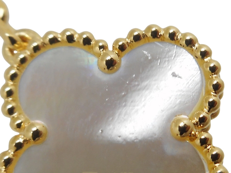 Van Cleef & Arpels　ヴァンクリーフ&アーペル　マジックアルハンブラNC　ネックレス　YG　イエローゴールド　ホワイトマザーオブパール　26.5g　VCARD79100　【200】