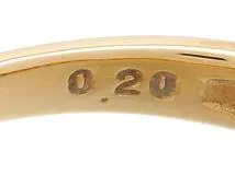 Ponte Vecchio ポンテヴェキオ 貴金属・宝石 ハーフエタニティ リング 指輪 K18ピンクゴールド ダイヤモンド 0.20ct 7号 【205】