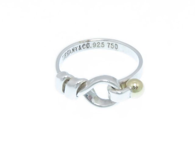 TIFFANY＆CO ティファニー フラットワイヤーリング/SV/YG/2