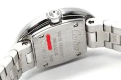 Cartier カルティエ 時計 レディース クオーツ 電池式 ミニべニュワール WB520025 ダイヤベゼル ホワイトゴールド WG シルバー文字盤 HK【430】