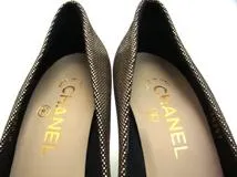 CHANEL シャネル パンプス レディース35ハーフ 約22.5cm ゴールド