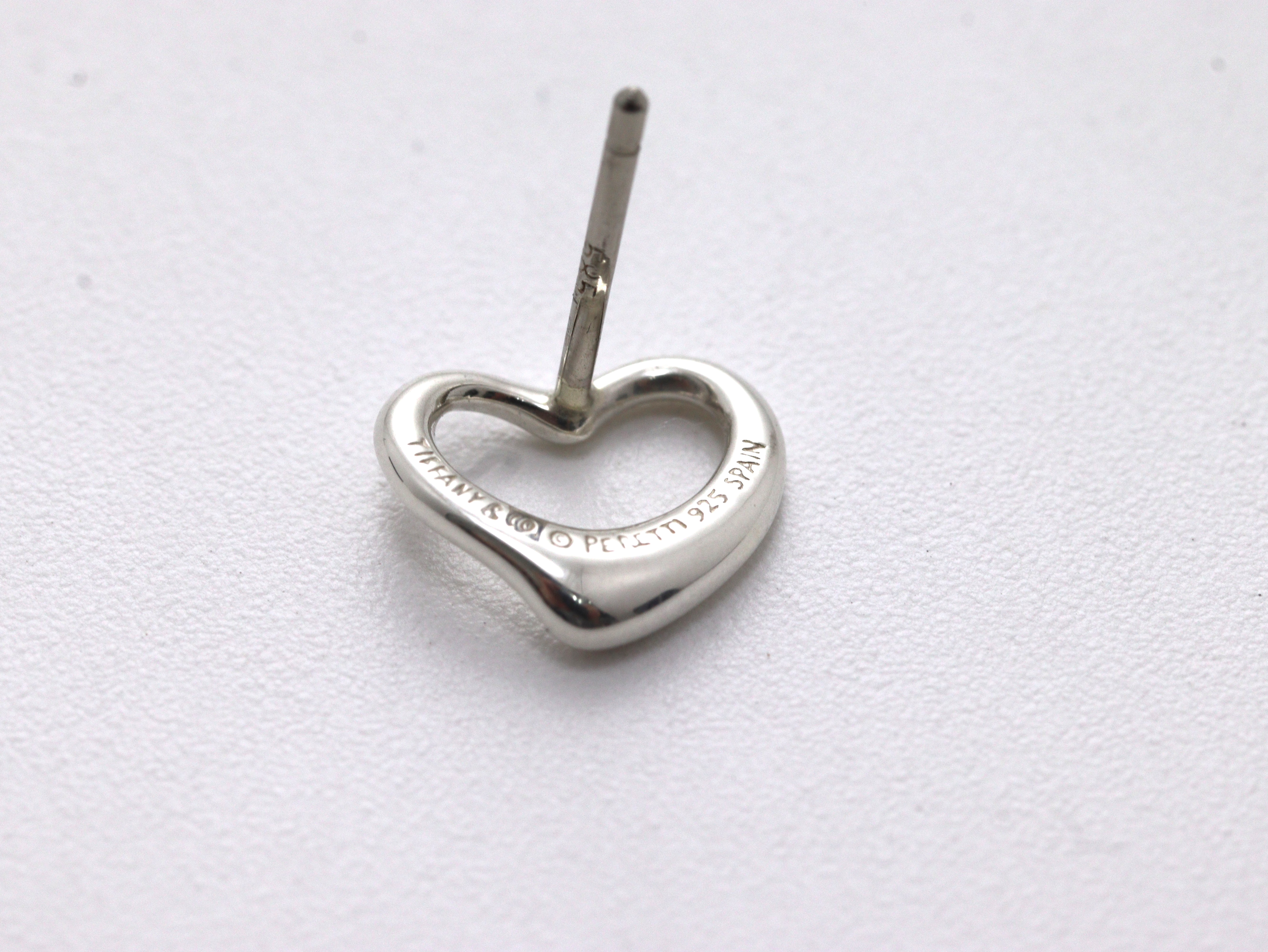TIFFANY&CO. ティファニーオープンハートピアス シルバー K14 約