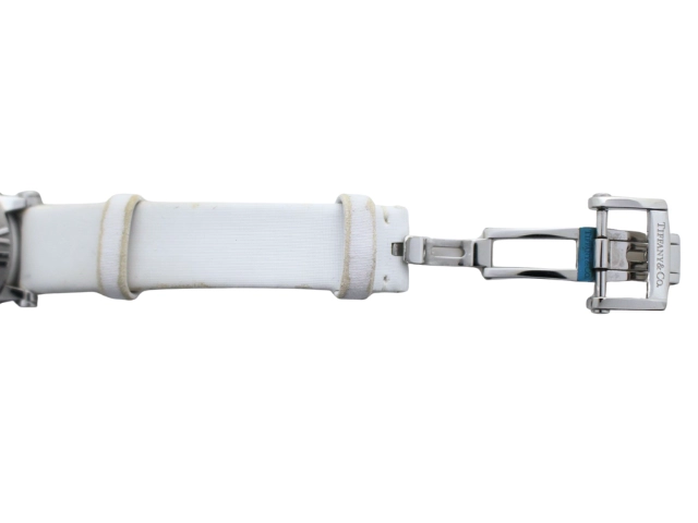 TIFFANY&CO ティファニー 腕時計 アトラス SS/革 ホワイト Z1300.11.11A20A71 クォーツ レディース 2143100503854 【200】