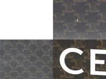 CELINE　セリーヌ　トートバッグ　トリオンフ　バーティカルカバ　ミディアム　ブラック/ブラウン　PVC　194432CIM.38NO　2148103798337　【中古】【大黒屋】【200】