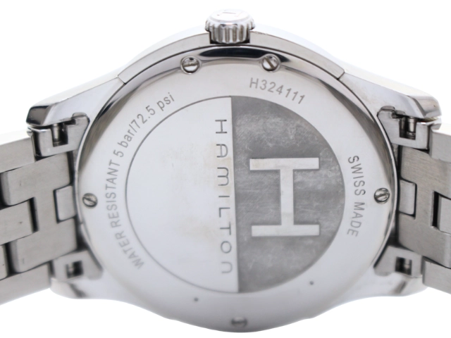 HAMILTON ハミルトン 腕時計 ジャズマスタージェント SS ブラック H324111 クォーツ メンズ 2141000358833 【200】