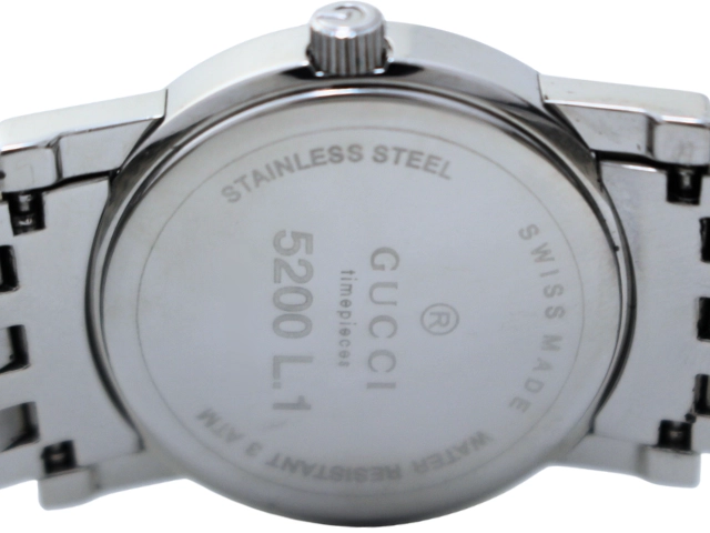 GUCCI グッチ 腕時計 5200L ブラック SS クォーツ レディース 2148103914331 【200】