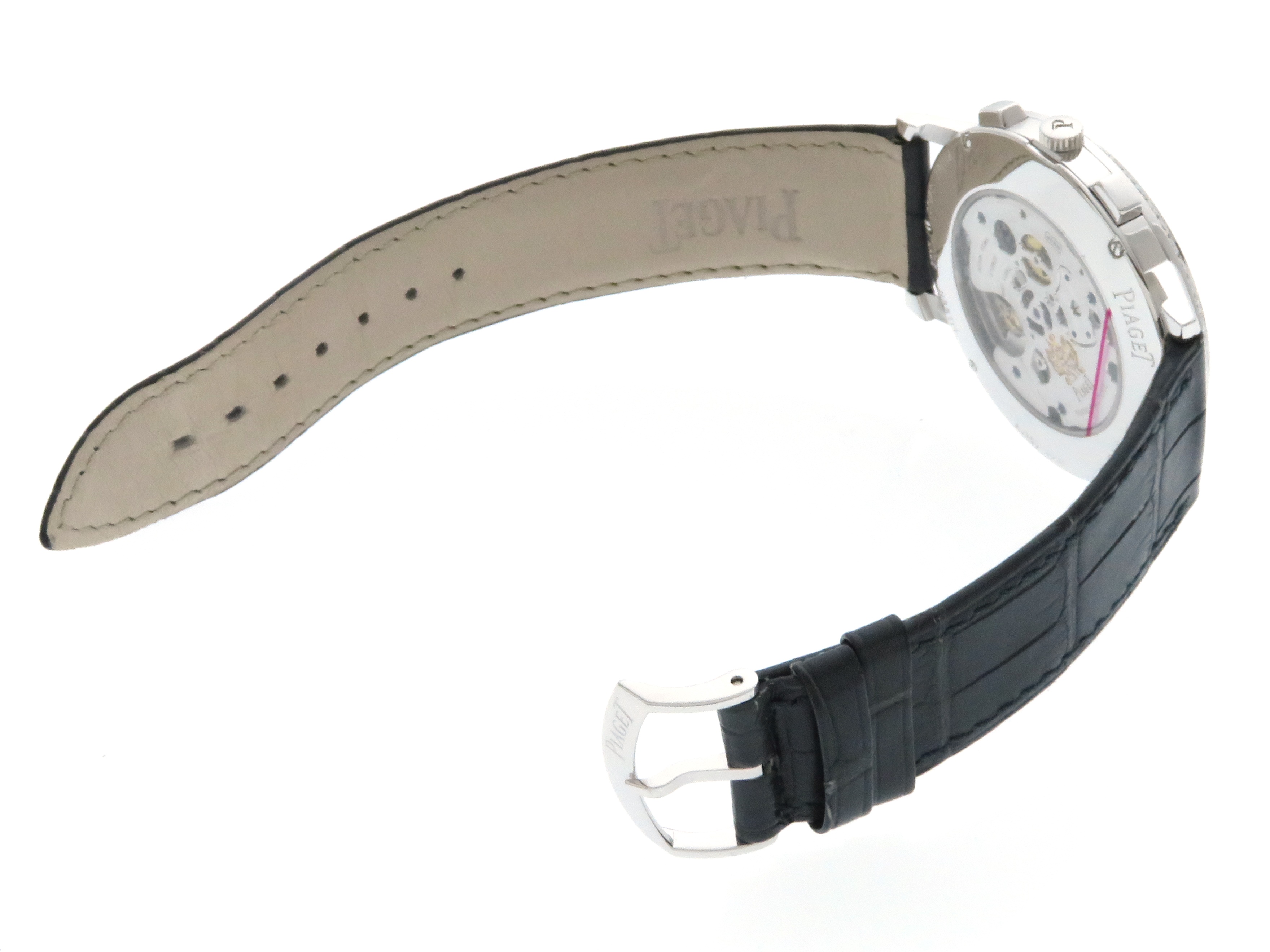 17年9月並行 Piaget ピアジェ アルティプラノ フライバッククロノグラフ G0a Wg 革ベルト 尾錠 ダイヤベゼル シルバー文字盤 メンズ 手巻き 30m防水 432 の購入なら 質 の大黒屋 公式