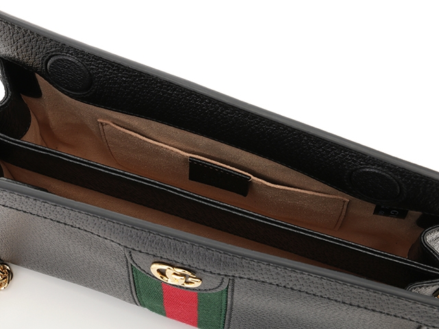 GUCCI グッチ ショルダーバッグ オフィディア ブラック レザー