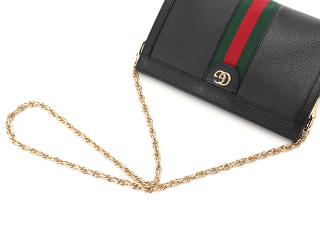 GUCCI グッチ ショルダーバッグ オフィディア ブラック レザー