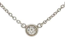 TIFFANY&CO　ティファニー　バイザヤード　ネックレス　PT　プラチナ　D　ダイヤモンド　 2.4g