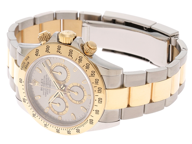 ROLEX ロレックス コスモグラフ デイトナ 116523 YG/SS シルバー文字盤