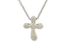 TIFFANY&CO　ティファニー　スモールクロス ネックレス　プラチナ　D　ダイヤモンド　4.2g 【200】