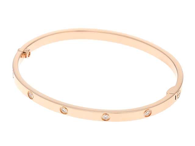 Cartier カルティエ LOVE ミニラブブレス ブレスレット ラブブレスSM PG ピンクゴールド オールダイヤ ダイヤモンド10個 17.6g  #16【431】 の購入なら「質」の大黒屋（公式）