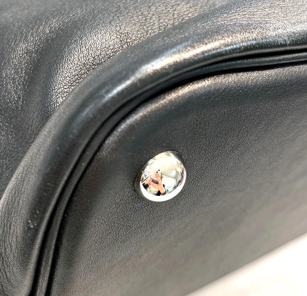 HERMES エルメス ボリードリラックス35 ブラック／SV【471】 の