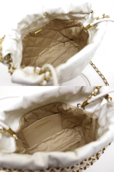 CHANEL　シャネル　ショルダーバッグ　シャネル２２　ミニ　ホワイト／ＧＰ　ゴールド金具　AS3980　2120000324734　【中古】【大黒屋】【200】