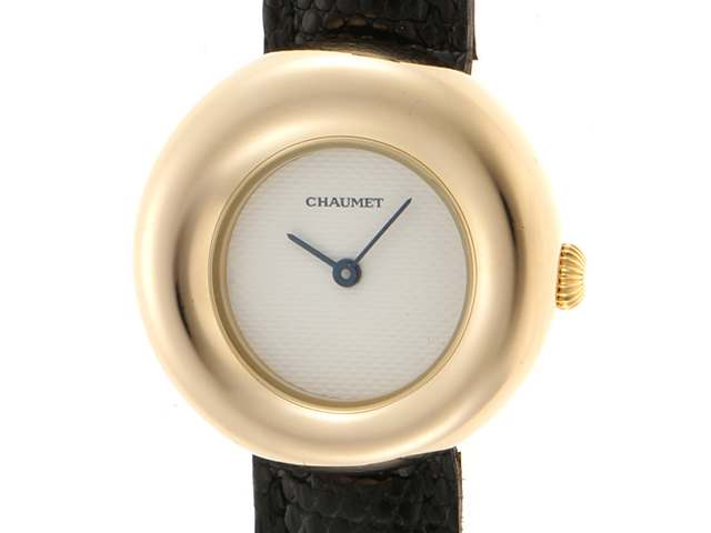 CHAUMET ショーメ アノー クォーツ レディース 腕時計 シルバー925GP 白文字盤 純正革ベルト B1067