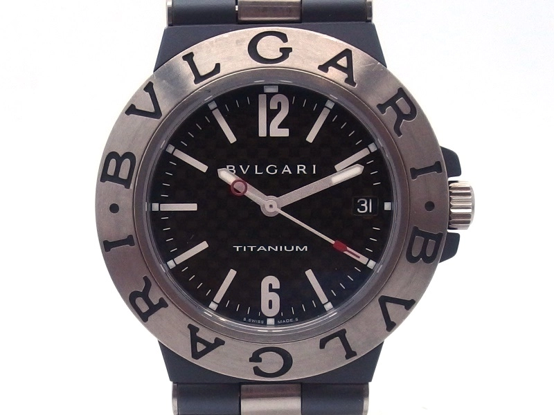 【要OH 要ベルト交換】腕時計 ブルガリ ディアゴノ チタニウム TI38TA
