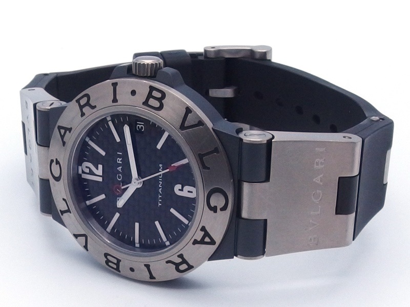 BVLGARI ディアゴノ チタニウム TI44TACH カーボン文字盤 自動巻