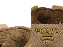 PRADA　プラダ　ショルダーバッグ　ワンショルダー　ベージュ　レザー　2148103808265　【中古】【大黒屋】【200】