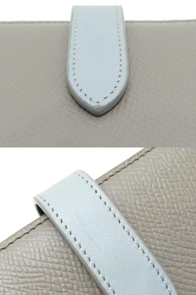 CELINE セリーヌ ミディアムストラップウォレット ぺブル/ミネラル カーフ 10B643BRU.10PI【430】2141300434091