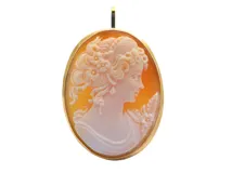 JEWELRY ジュエリー カメオ ブローチ ペンダントトップ K18 5.0g