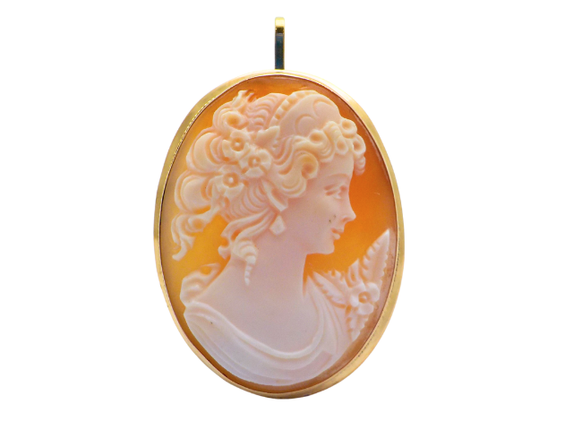 JEWELRY ジュエリー カメオ ブローチ ペンダントトップ K18 5.0g