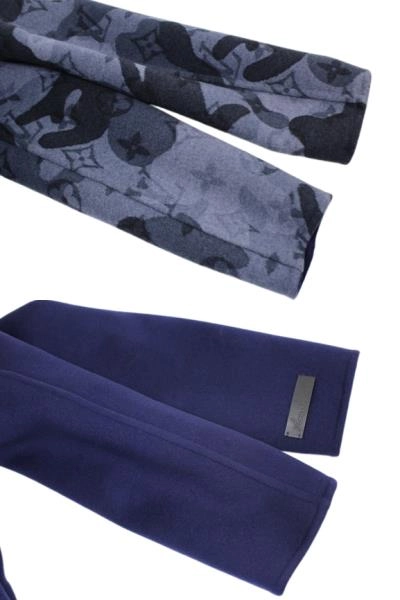 LOUIS VUITTON ルイ・ヴィトン 衣類 リバーシブルロングコート メンズ44 ネイビー/グレー ウール/シルク HJCO1WVZU (2120500250625) 【200】